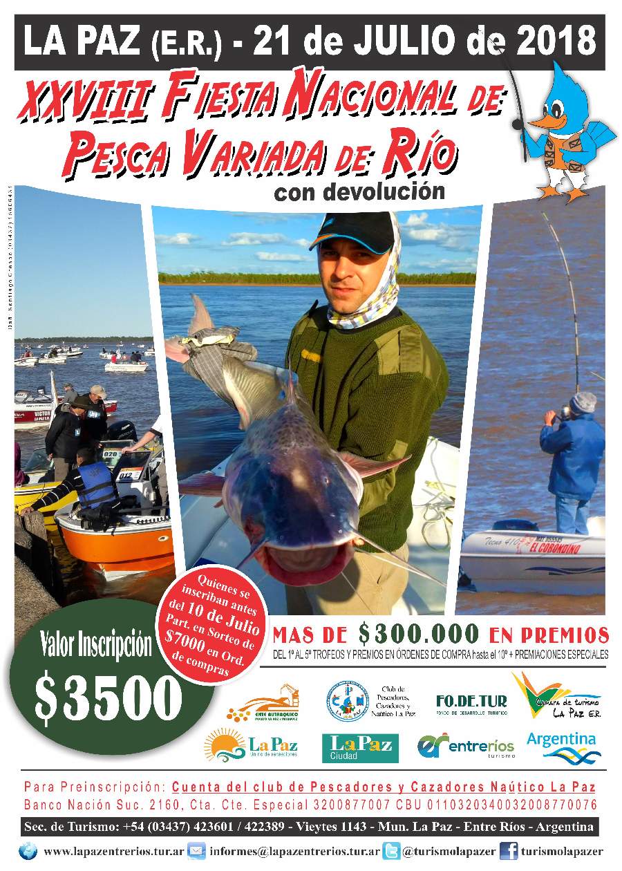 Se viene la XXVIII Fiesta Nacional de Pesca Variada de Río