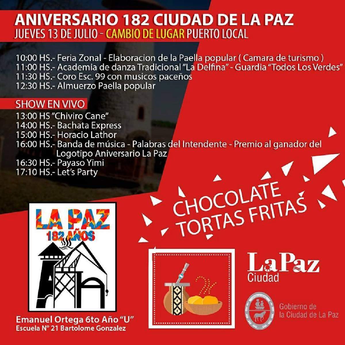 ANIVERSARIO 182 CIUDAD DE LA PAZ 