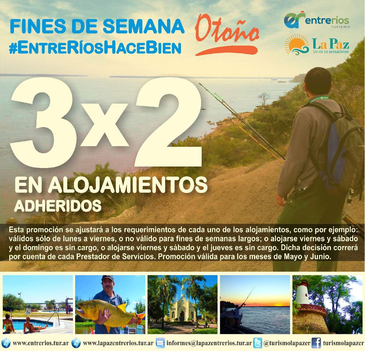 3x2 en Alojamientos para Mayo y Junio!!!!